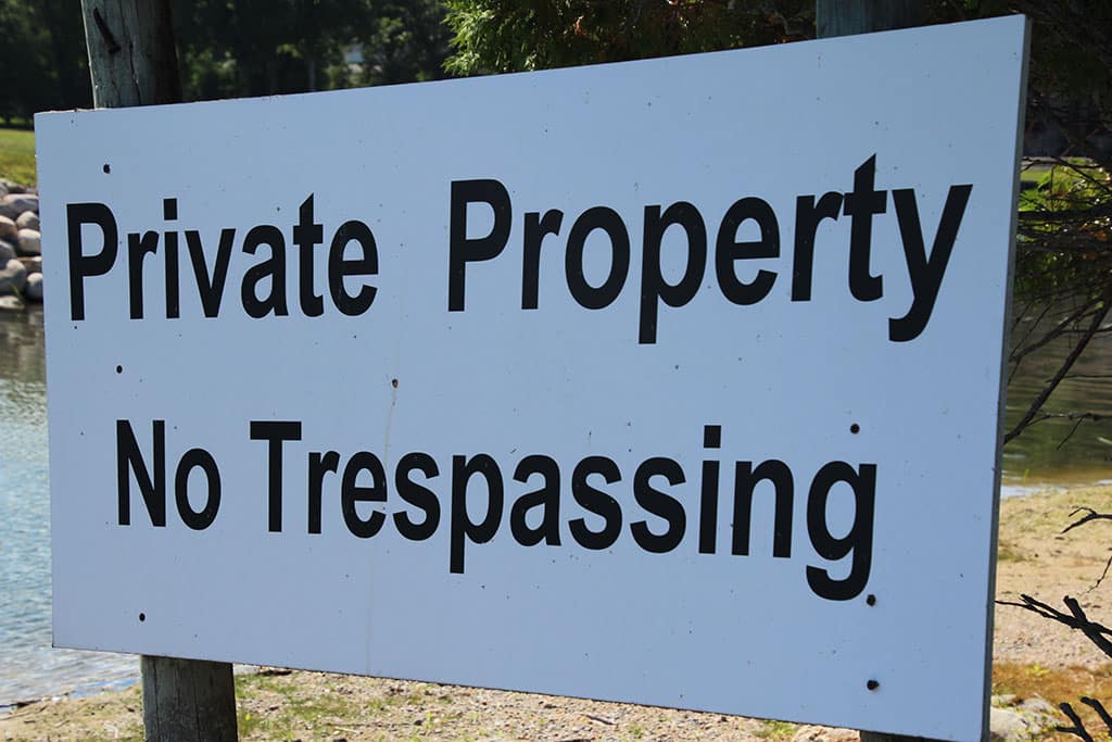 clearing up questions about commercial trespassing